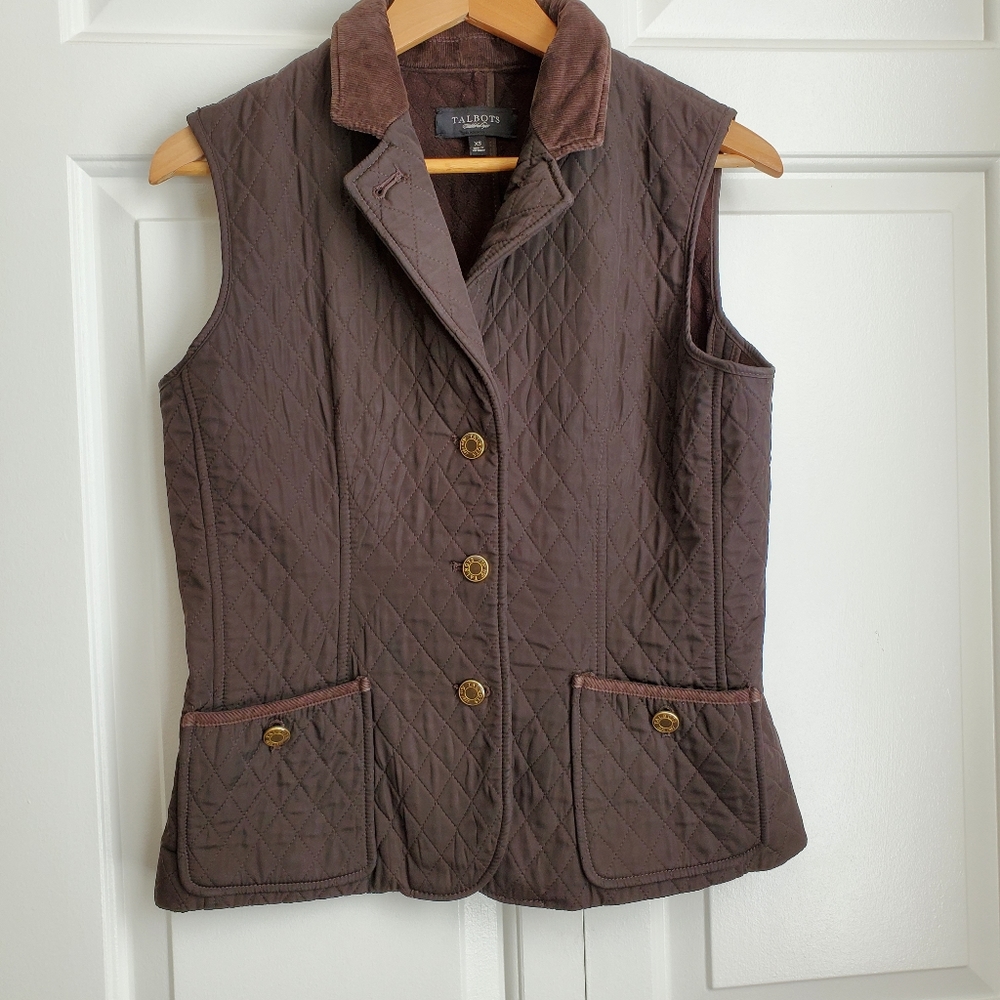 Talbots diamond quilted vest